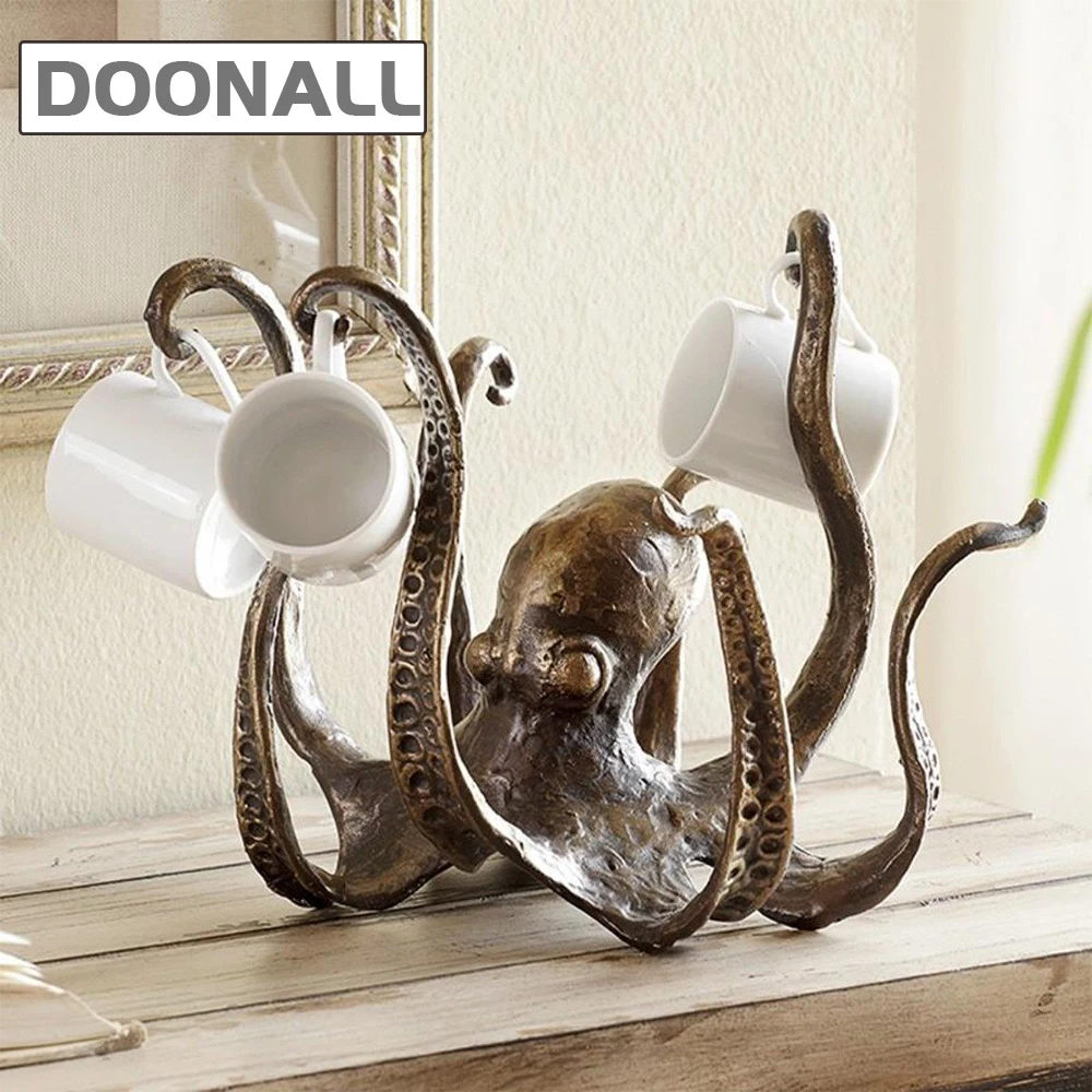

Octopus Mug Holder, Tea Cup Holder, Large Decorative Resin Octopus Table Topper / Statue