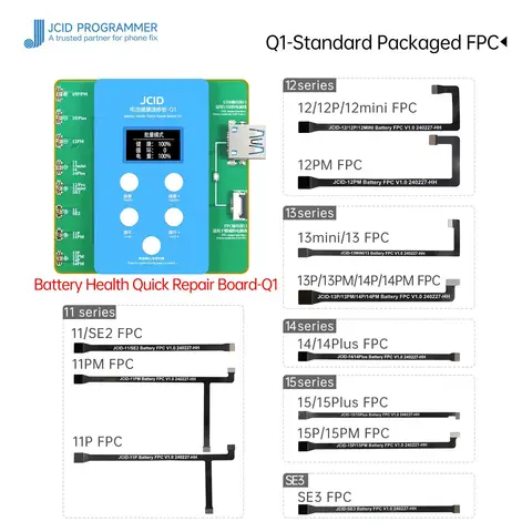 JC JCID Q1/OSS W09 Pro/REFILE XA2 Pro для iPhone серии 11-15, выдвижная конструкция, эффективность батареи, не требуется метка