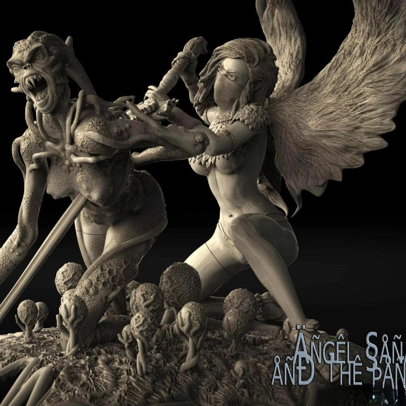 

Статуэтка из смолы, Ангел, демон-победа, масштаб 1/24, миниатюрная модель, набор Несобранных диорамасов и неокрашенных статуэток, игрушки