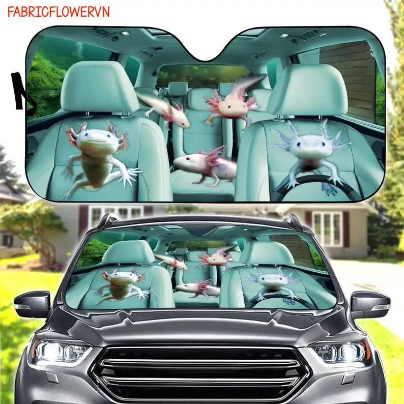 

Автомобильный солнцезащитный козырек Axolotl, автомобильное украшение Axolotl, солнцезащитный козырек Axolotl, подарок для любителей Axolotl, автомобил...