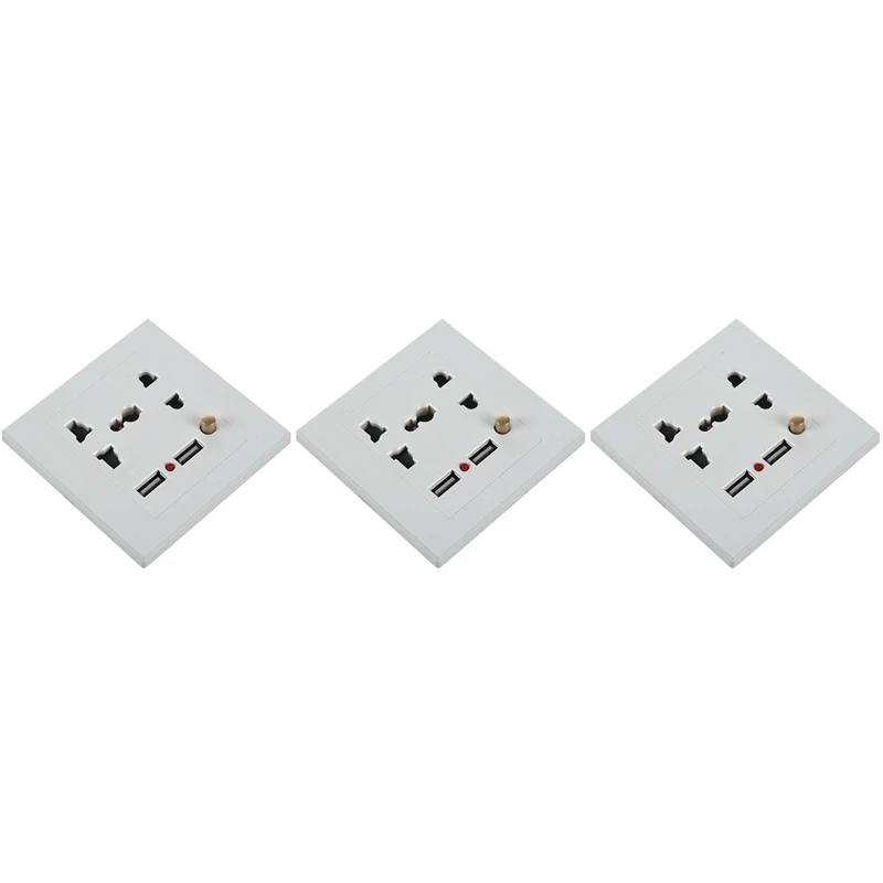

Настенное зарядное устройство с двумя USB-портами, 3x2,1 А