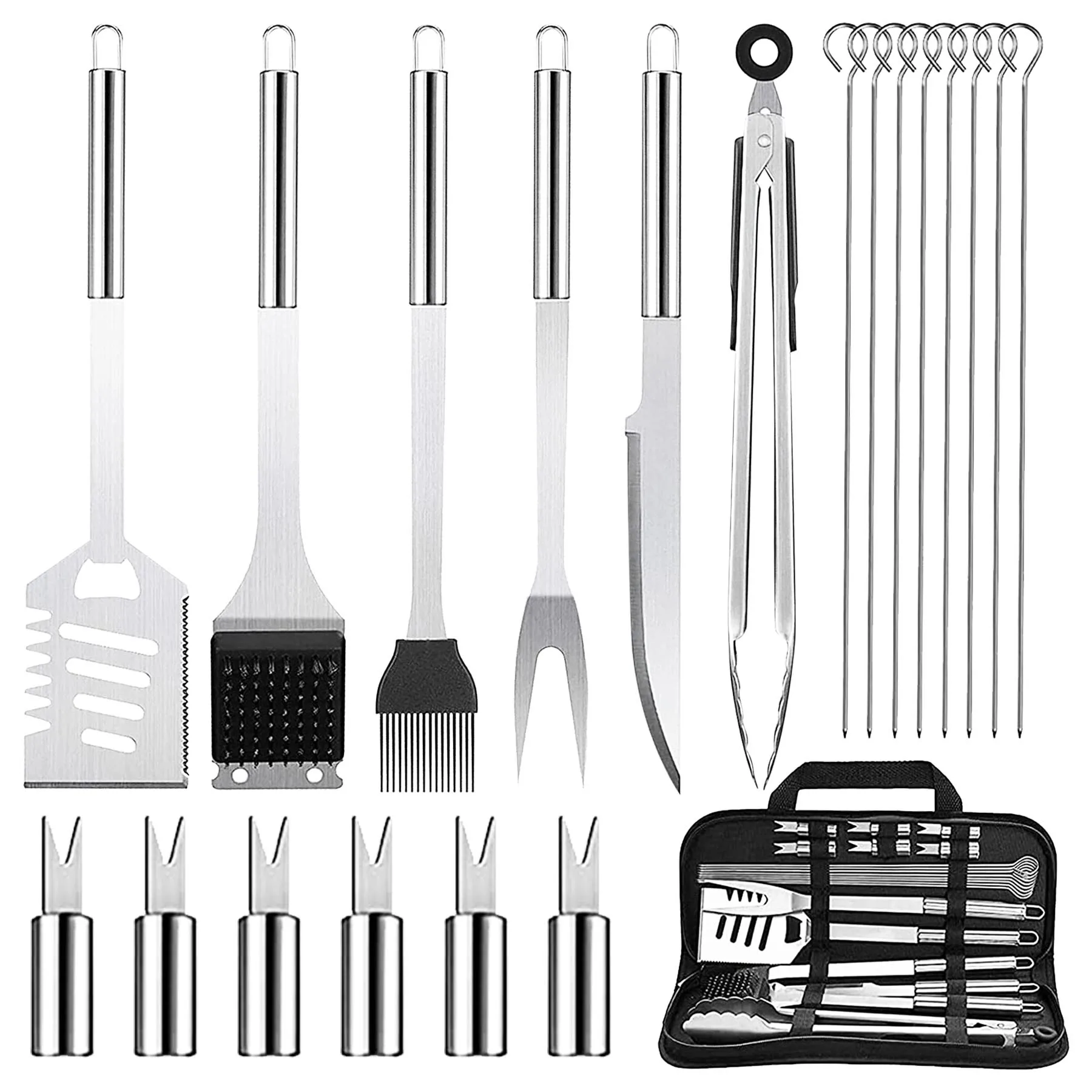 

BBQ Set Grilling Tool Kit, 21Pcs Stainless Steel Barbecue Grill Accessories Kit, Premium Complete Camping Outdoor Backyard Party