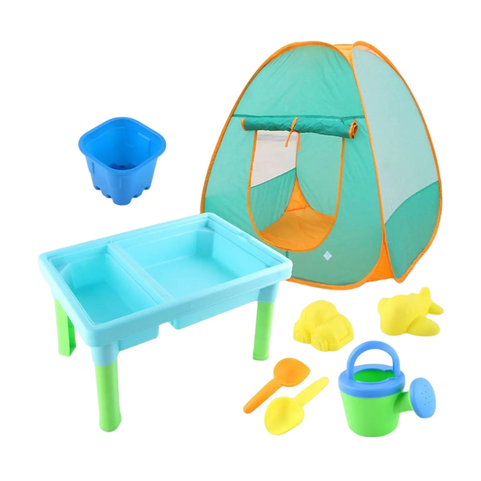 

Kids Beach Sand Toys with Tent many Tools Gift Sandbox Toys Desk Pretend Camping Toys Set for Outdoor Summer Kids Toddlers Boys