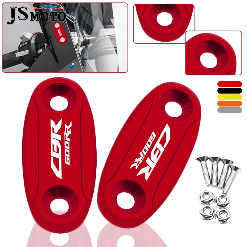 

Motorcycle Rear View Mirror Windscreen Driven Eliminators Mirror Cap Hole Cover For HONDA CBR600RR CBR 600RR cbr600rr 2004-2016
