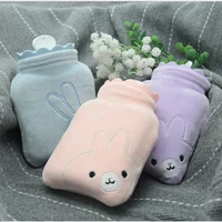 Free Shipping Hot Water Bag Tottle Children Cute Keep Warm In Winter Transparent Lovely Flannelette Cover Cold Water Summer