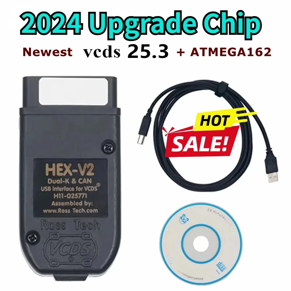 2025 Neueste V25.3 VCDS Englisch Realese VAGCOM HEX V2 Update V24.7 ATMEGA162 FÜR VW/AUDI/Skoda/Seat Auto Diagnose Werkzeuge