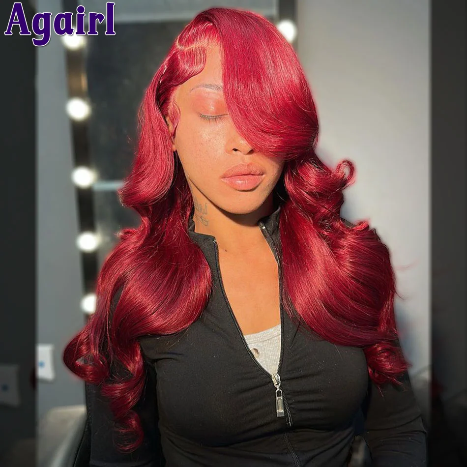 Рисунок 2 - Бордовый бесклеевой парик 13X4