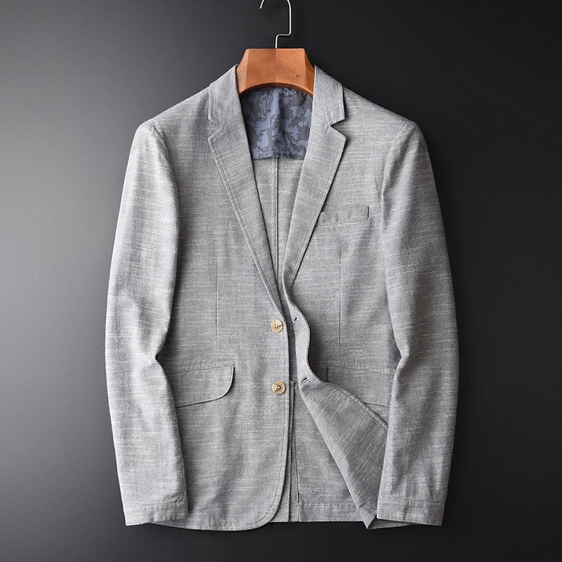 

new arrival fashion Blended Fabrics Suit Men Coat Young Man Fashion Handsome Casual Single Breasted Blazer Men plus size M-4XL