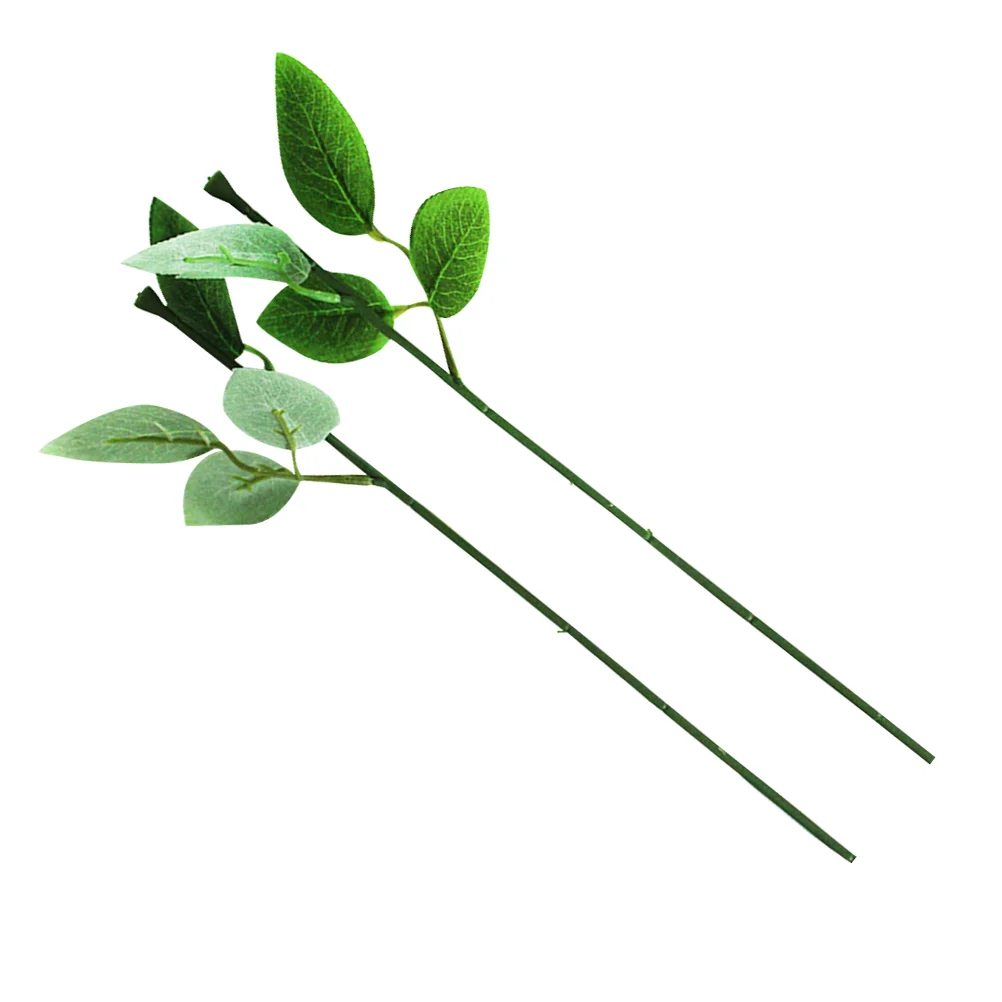 

Wire Stem Flower Stems Floral Artificialleaves Rose Green Greenery Faux Leafbouquet Branches Making Arrangement Florist
