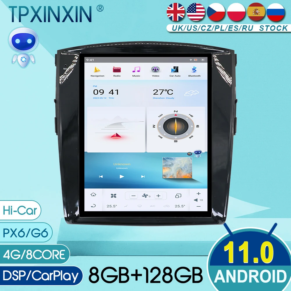 

Автомобильный радиоприемник для Mitsubishi Pajero 12,1 дюйма PX6 Android, автомобильный радиоплеер MITSUBISHI PAJERO V97 V93 2007-2020, автомобильный GPS