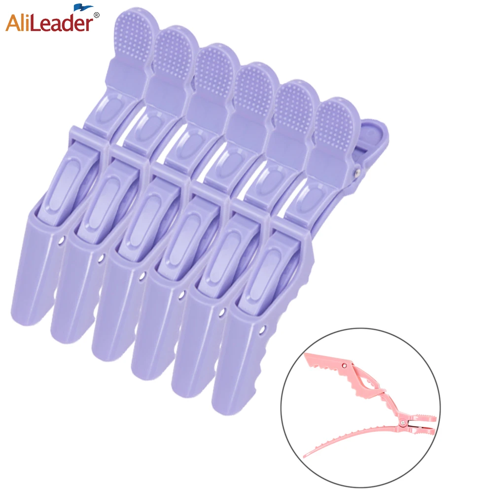 

6Pcs Professional Hairdressing Salon Hairpins Plastic Crocodile Hairpin Gator Clips For Hairdresser Quality Hair Styling Clips