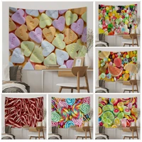 colorful delicious candy colorful tapestry wall hanging for living room home dorm decor ins home decor