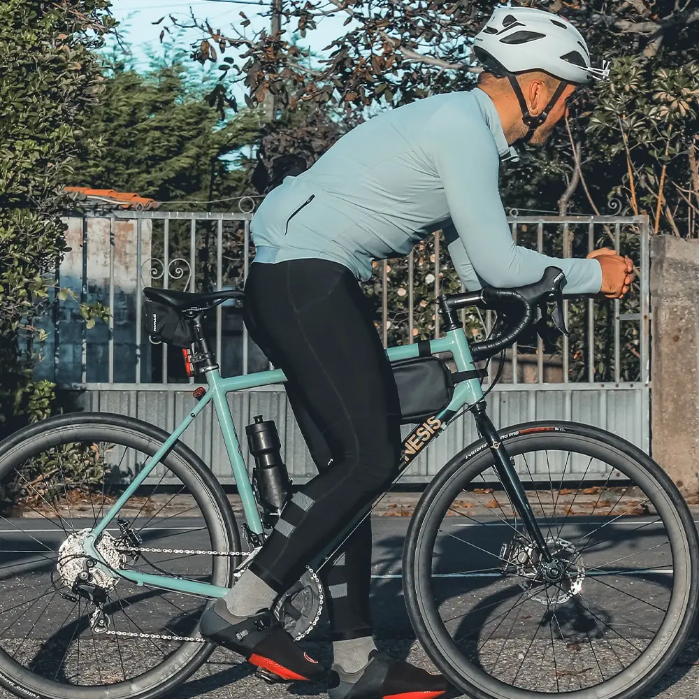 YKYWBIKE мужские зимние велосипедные брюки полная длина нагрудник из нейлона и сукна