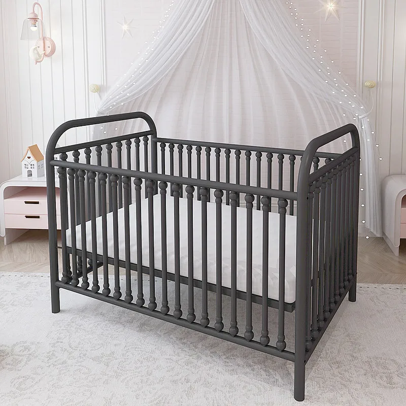 European style baby bed, iron reinforced baby bed, simple baby bed, baby BB bed, suitable for 0-6 years old