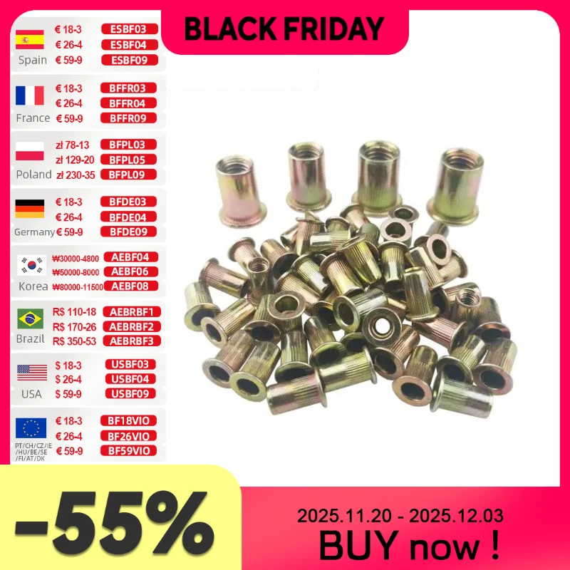 

ALLSOME набор заклепок с головкой M3 M4 M5 M6 M8 M10