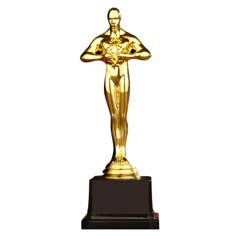 

Золотая позолоченная маленькая статуя с трофером «Оскар», сувенирные изделия для соревнований и спортивных соревнований, подарок для праз...