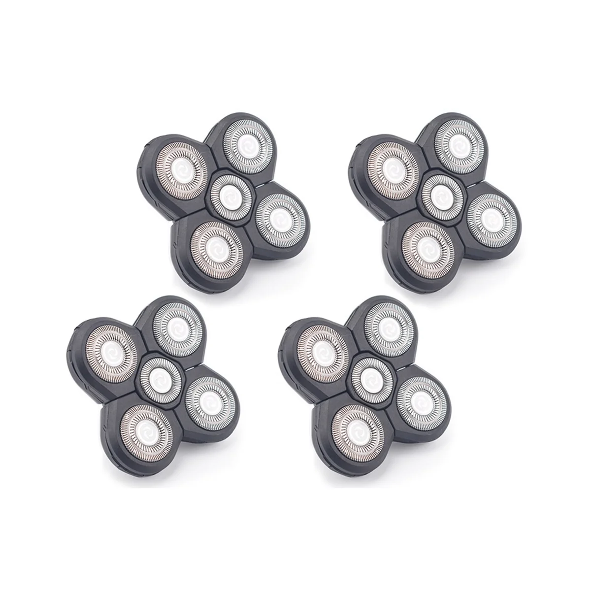 

4PCS Replacement Shaver Head Electric Shaver 5 Cutter Floating Head Waterproof Stainless Steel Blade