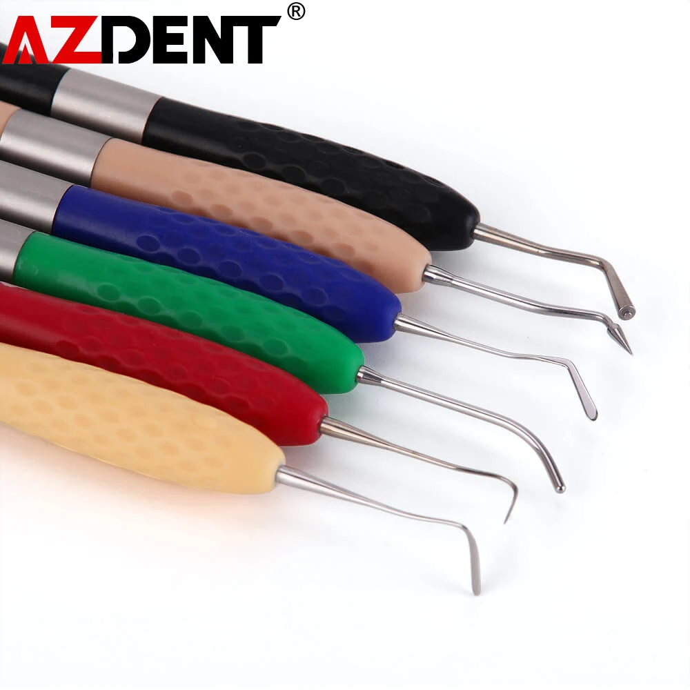 6pcs/Kit Dental Resin Filler Aesthetic Restoration Kit Fit For LM Resin Knife Plastic Dresser With Silicone Handle High Quality