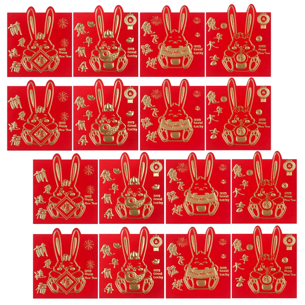 

Red Year Packet Rabbit Money Festival Envelope Spring Bag Zodiac The Envelopespackets 2023 Luck New Poucheshong Bao Cartoon Gift