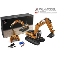 wltoys 16800 116 2 4g excavator rc car toys styling 23 channel road construction all metal truck autos with led light smoke