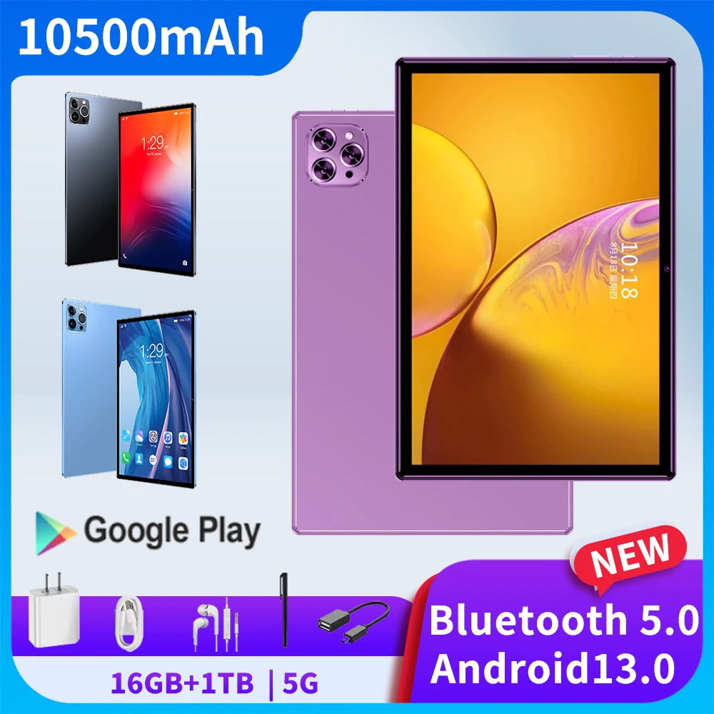 

10 inch tablet 10 Core Android 13.0 supports Google Store 164GB+1TB Wireless Bluetooth SIM card with stylus cover