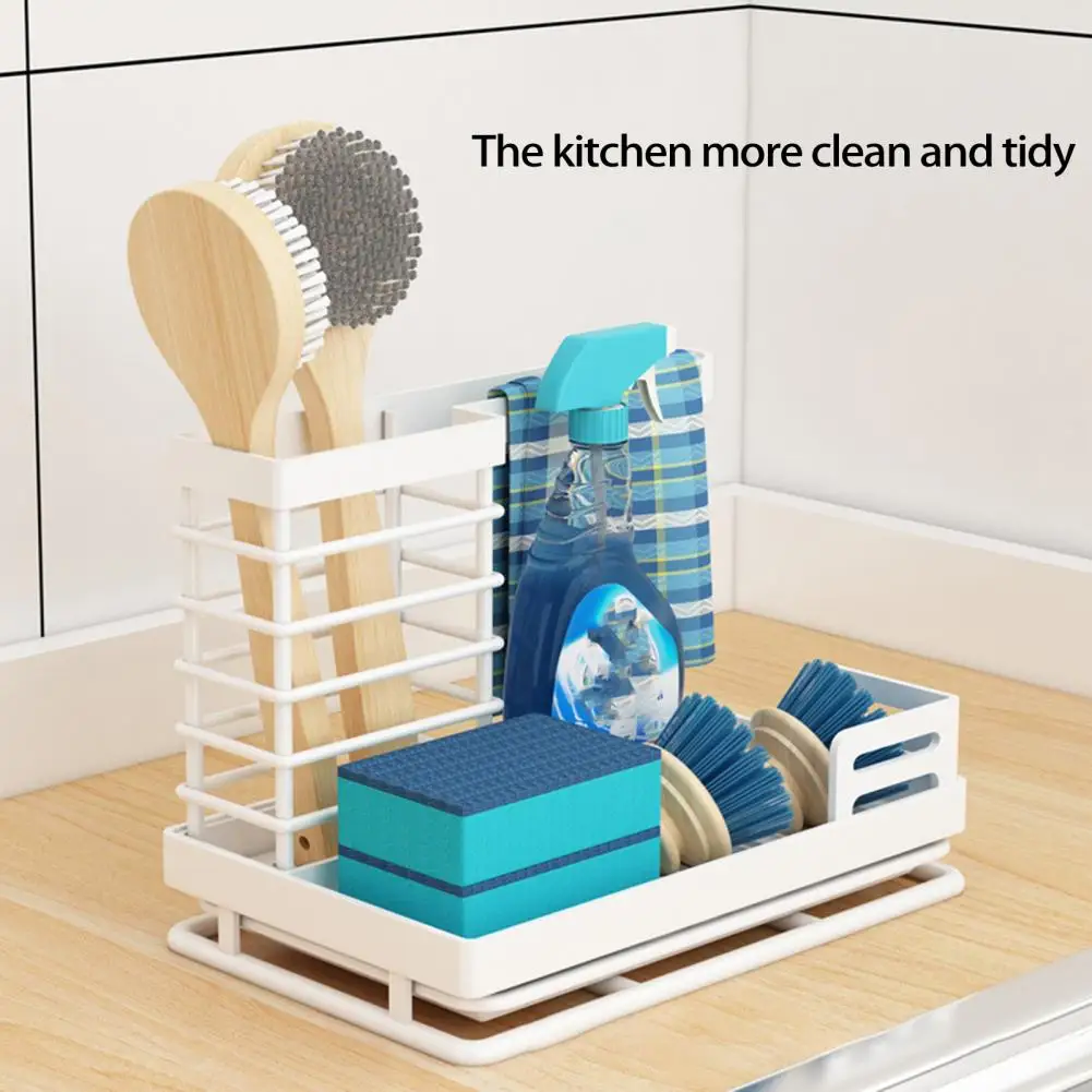 

Sink Storage Shelf Durable Multifunctional Easy Installation Soap Sponge Kitchen Sink Holder Household Supplies