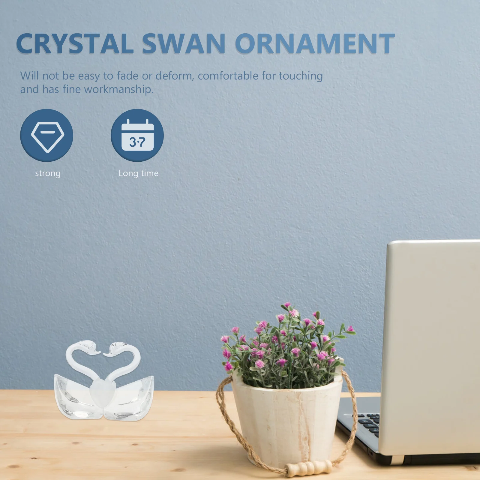 Целуйста лебедь кристалл свадебная фигурка пара статуя декор украшение подарок