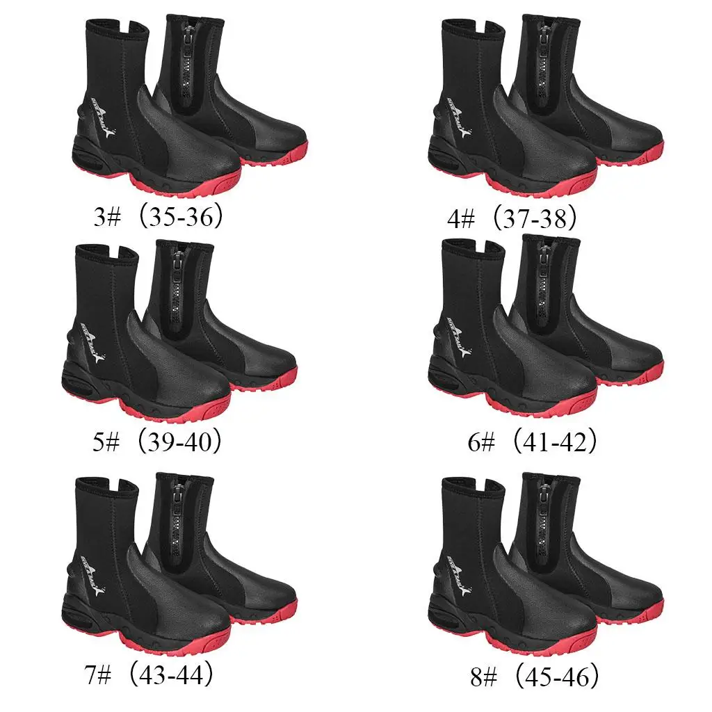 

5mm Premium Neoprene Diving Boots , Non-Slip Rubber Sole Wetsuit