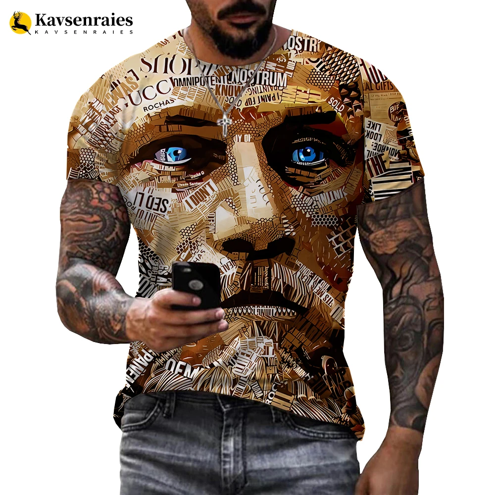 

Vintage Warrior Head 3D Printed T-shirt Men Summer Fashion Casual Tshirt Harajuku Streetwear Gym Fitness Oversized T Shirt