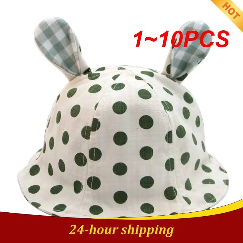

1~10PCS Cute Baby Hats Summer Baby Boys Kids Polka Dot Peak Hat Smiling Face Wave Point Baseball Sunhat for 1-3Y Baby