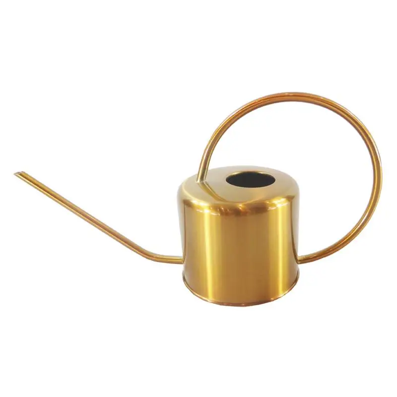 

Watering Pot Stainless Steel Long Mouth Green Plant Watering Can Golden Watering Kettle Small Watering Gardening Tool 2023 Hot