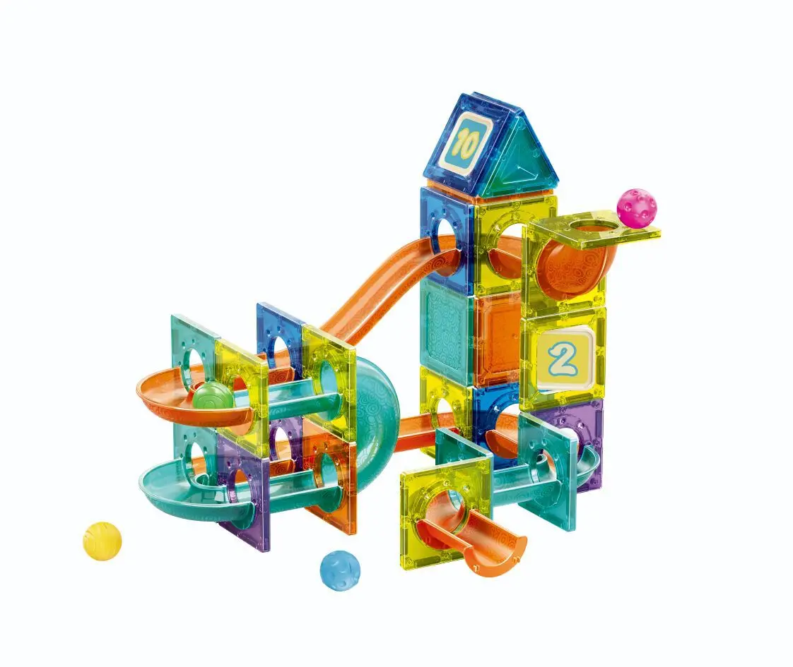 Магнитный строительный блок магнитный лабиринт гоночный шар Мраморная трасса