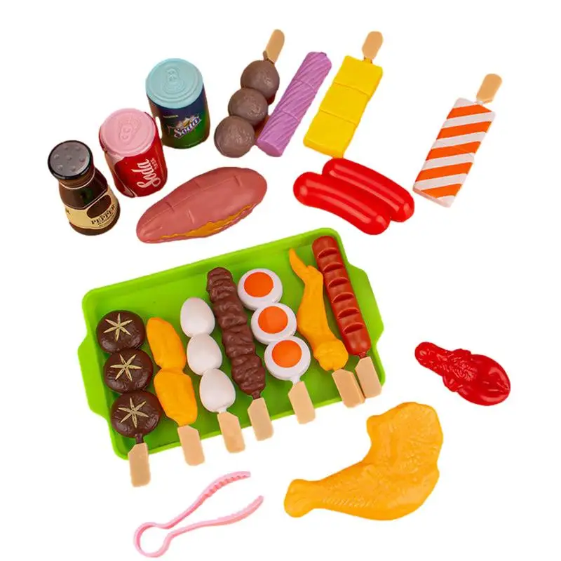 

BBQ Toy Play Barbecue Food Playset Realistic Kitchen Toy For Educational Pretend And Role Play Fun Gift For Boys Girls Kids