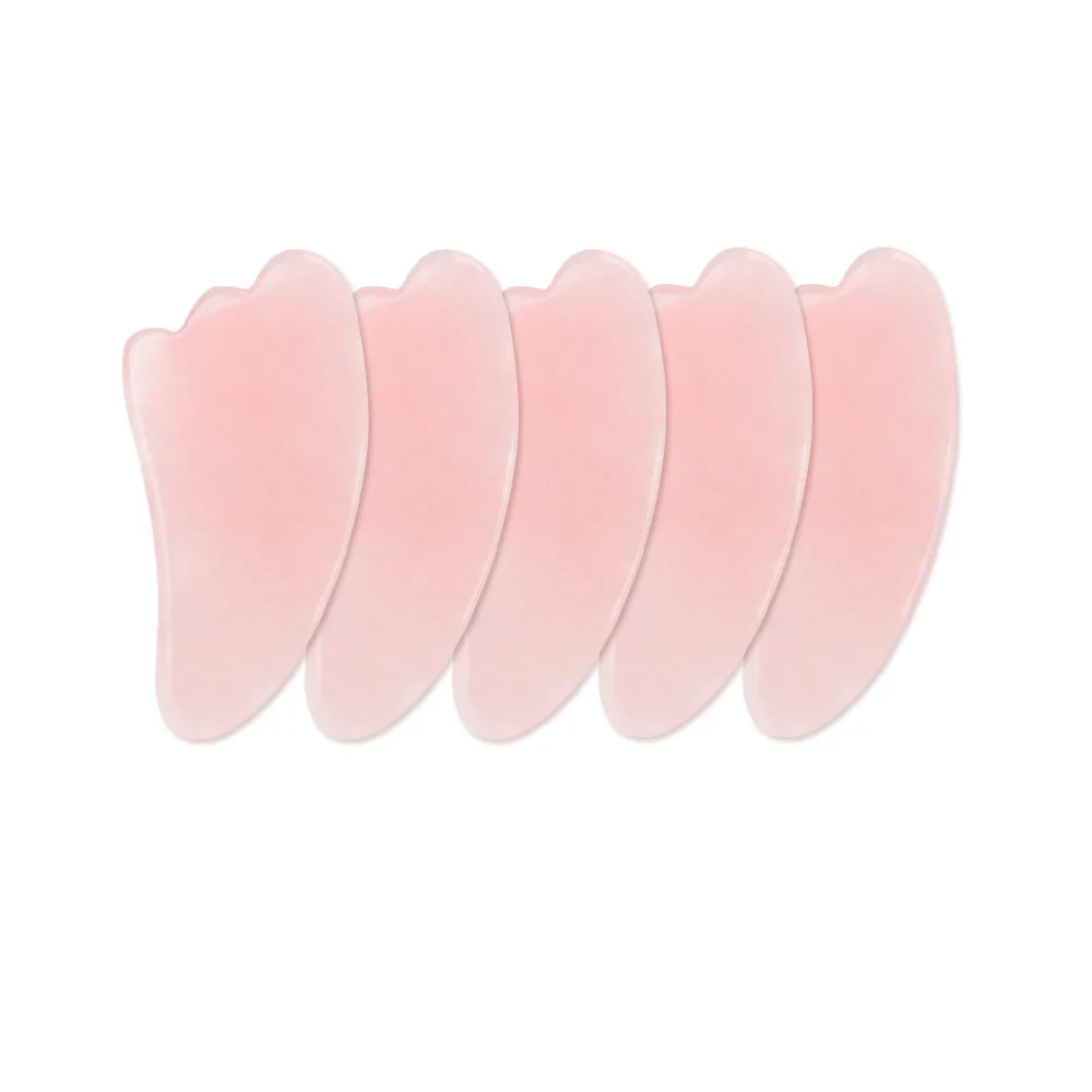 

5 шт., скребок для массажа тела из розового кварца