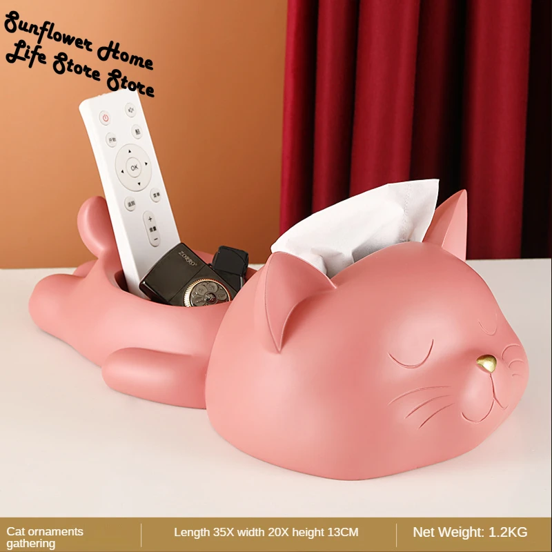

Tissue Box Lucky Cat Tissue Box Holder Toilet Paper Holder Home Decoration Bathroom Decoration Accessories Cartoon Modern Home