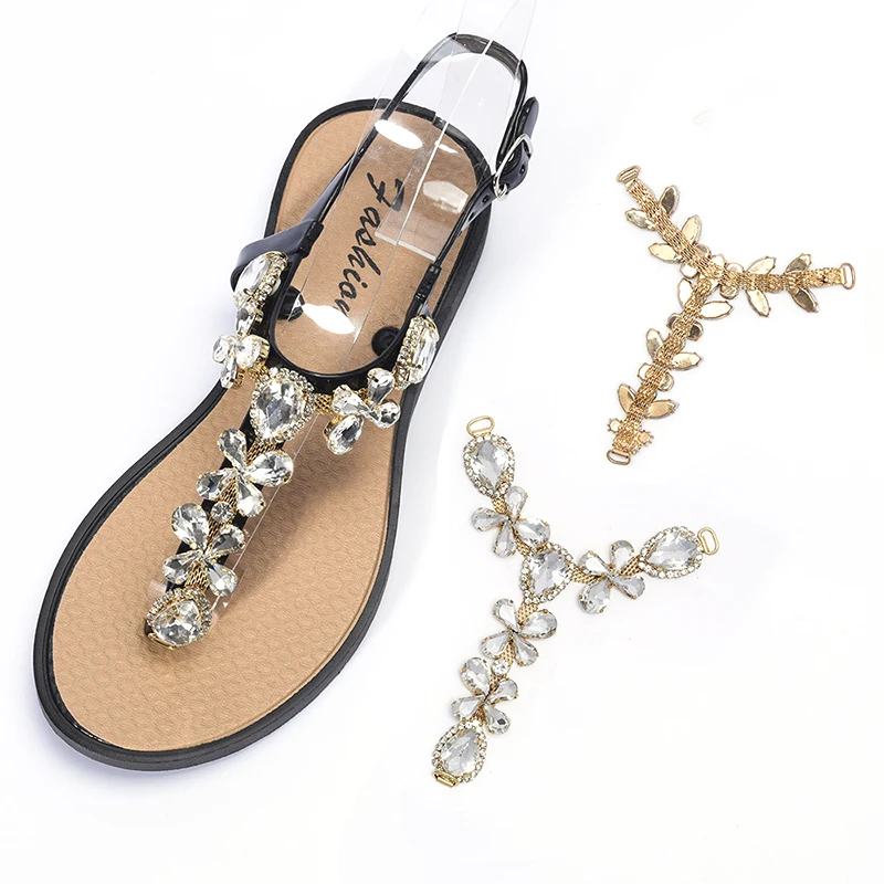 

1Pc DIY Gold Silver Swimsuit Shoe Buckles Rhinestone Bikini Connector Decorative Crafts Jewelry Accessories