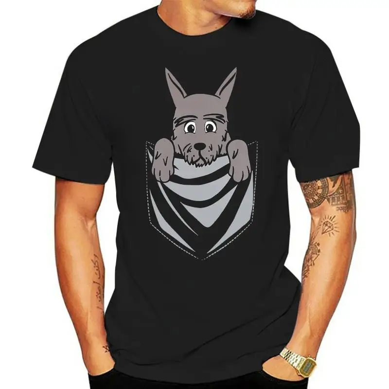 

Men T Shirt Scottish Terrier Cartoon Pocket Graphic Women T-Shirt