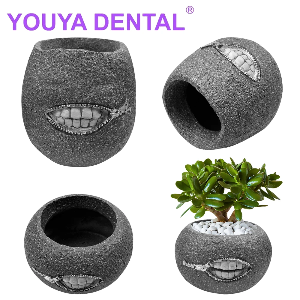 2 шт./компл. забавный горшок для цветов с зубами маленький суккулентов домашний