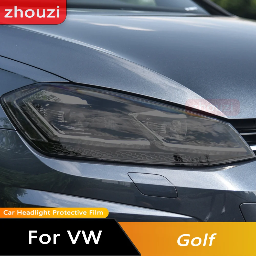 

2 шт., защитная пленка для автомобильных фар Volkswagen VW Golf 7 8 MK7 12-19 20-22