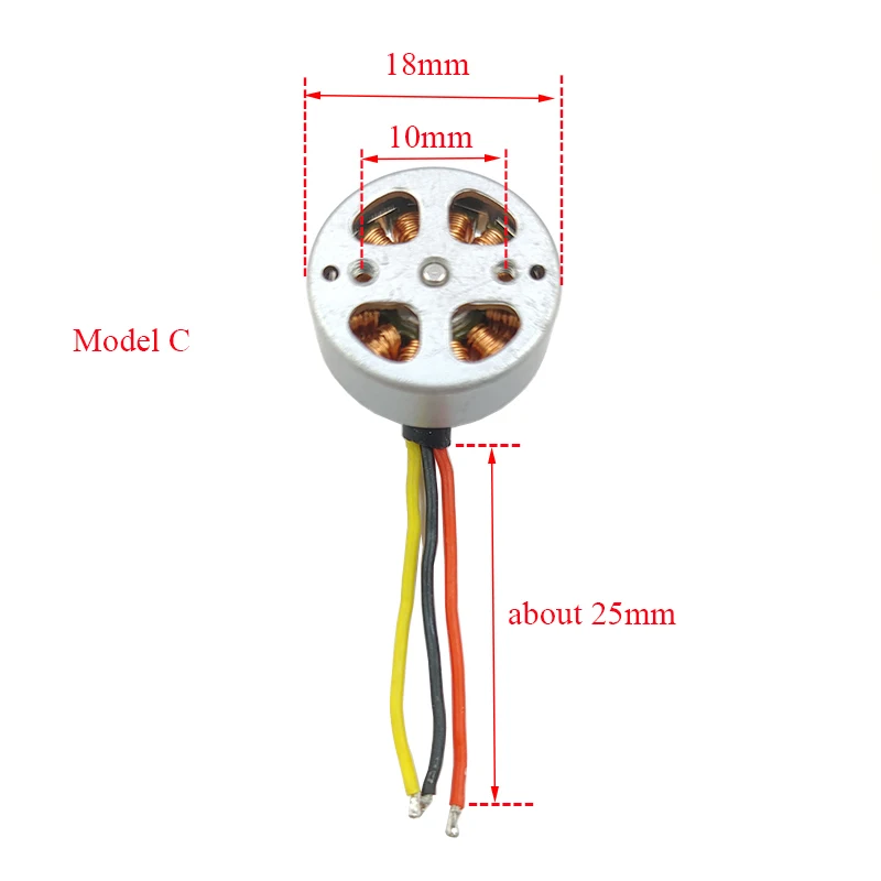 2500KV Мини 18 мм 3-фазный бесщеточный двигатель 2S-3S Высокоскоростной набор