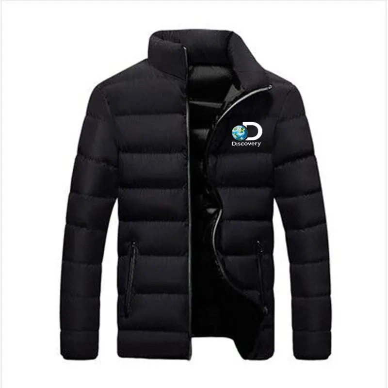 Discovery Winter Jacket Men's Fashion Stand Collar Thickened Men's Jacket Parker Men's Brand Thick Jacket Zipper Parker