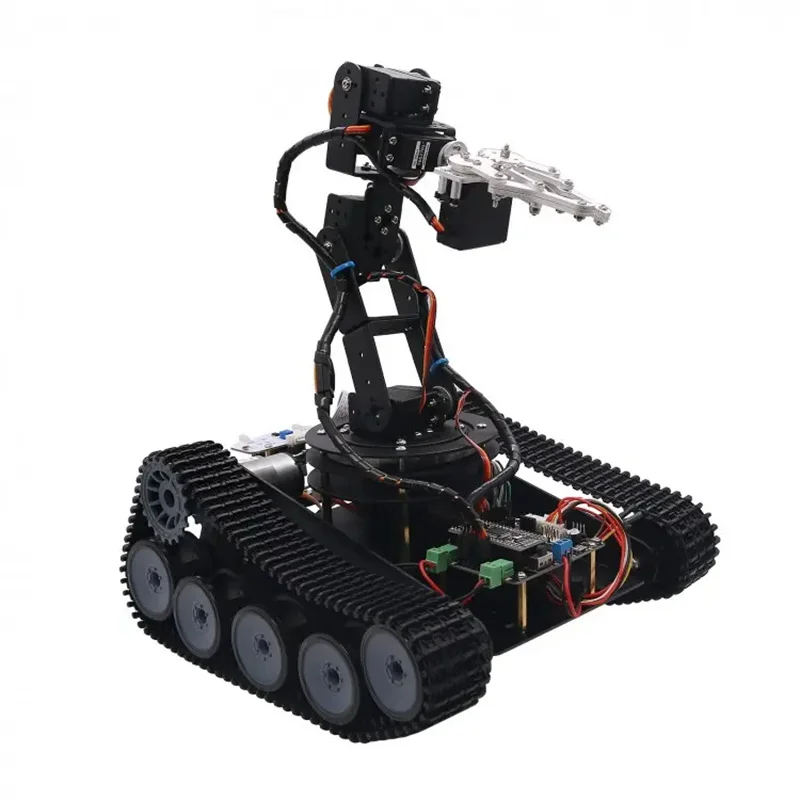 

Open Source 6DOF Mechanical Arm Tracking Gripping RC Robot arm Tank Car kit Support PS2 Controller/APP Control 59851