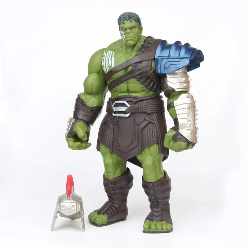 

New 35cm Disney Avengers Marvel Hulk Thor 3 Ragnarok Hands Moveable War Hammer Battle Axe Gladiator Hulk Action Figure Model Toy