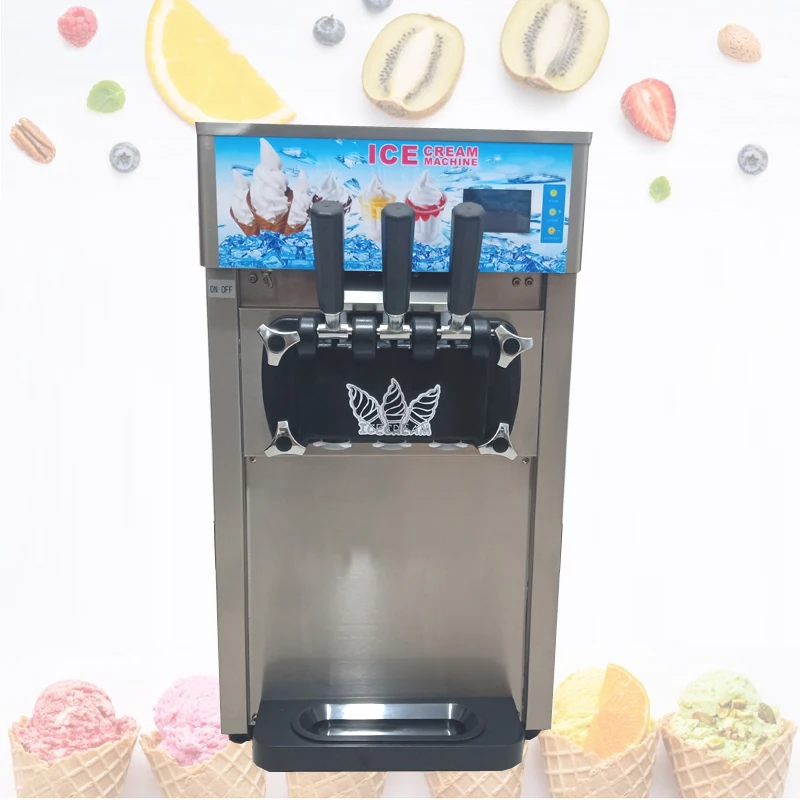 Best Selling 1200W Desktop Soft Ice Cream Automatic Small Ice Cream Machine Cold Drink Shop Equipment
