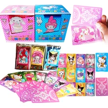 Hello Kitty Sanrio Cards 32Bag 224Pcs Kuromi Trading Card Game My Melody Booster Box Cartoon Cute Collection Toy Christmas Gift