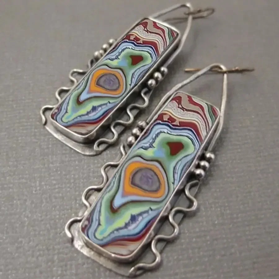 Модные богемные серьги с имитацией бирюзы для женщин идеальный подарок любимого