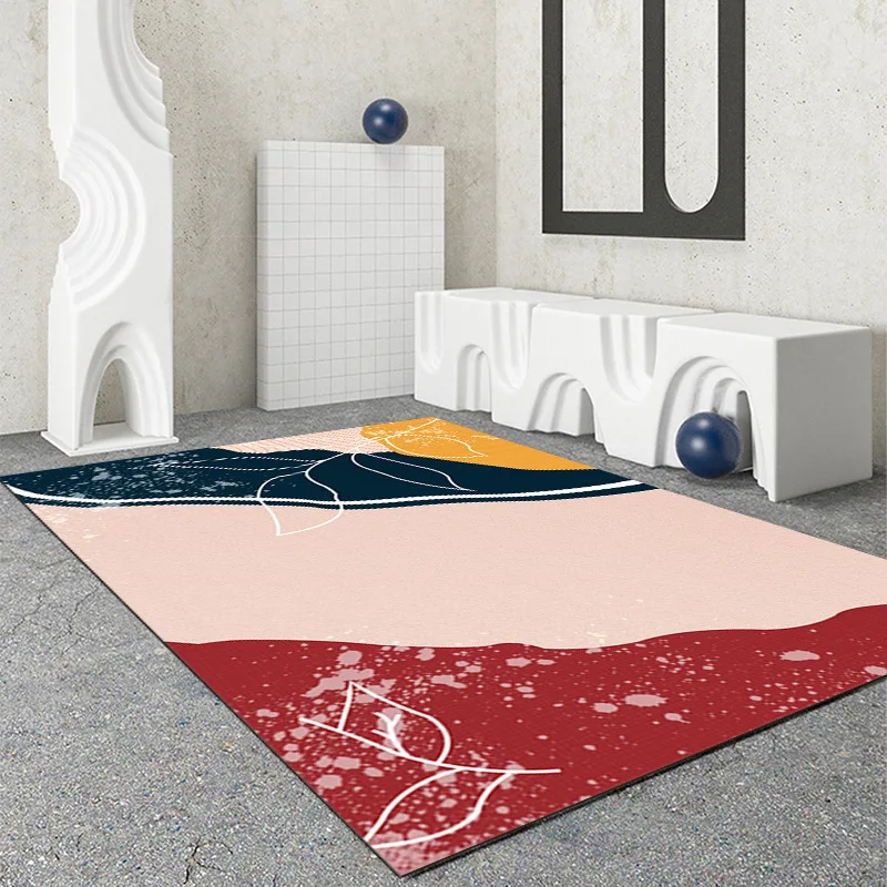 

Modern Light Luxury Style Rug Living Room Coffee Tables Mat Bedroom Carpets Room Decoration Girl Home Kitchen Soft Mats Washable