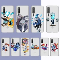 undertale sans phone case for samsung s20 s10 lite s21 plus for redmi note8 9pro for huawei p20 clear case