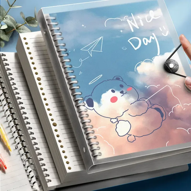 

Блокнот-ежедневник с застежкой, принадлежности для школьных книг, дневников, Листьев, свободный органайзер, внутренняя офисная основа