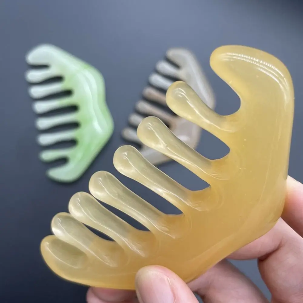 

Smooth Wide Toothed Comb Massage Resin Relax Head Massage Tools Portable No Burrs Head Massager Home